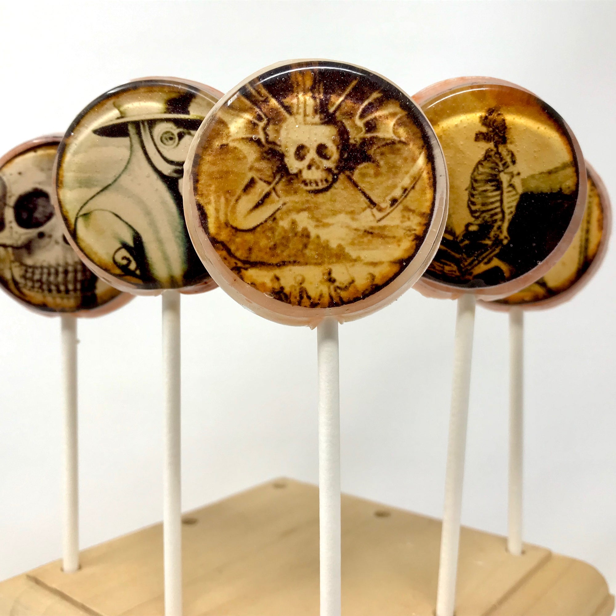 Gruesome Skeleton Lollipops 5-piece set by I Want Candy!