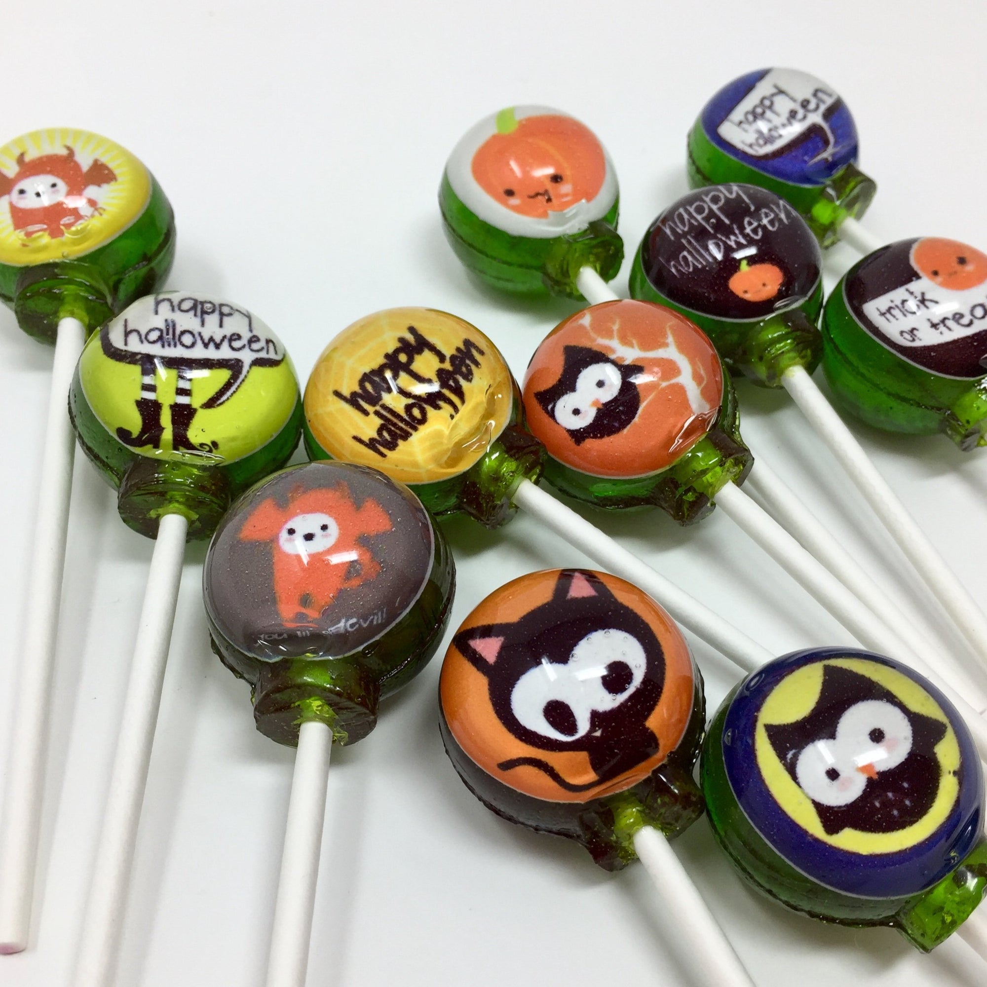 Cute Halloween Critter Boop Lollipops 6-piece set by I Want Candy!
