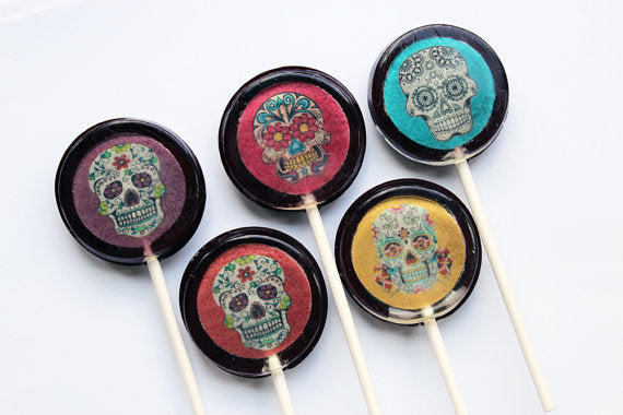 Sugar Skull Lollipops 5-piece set by I Want Candy!