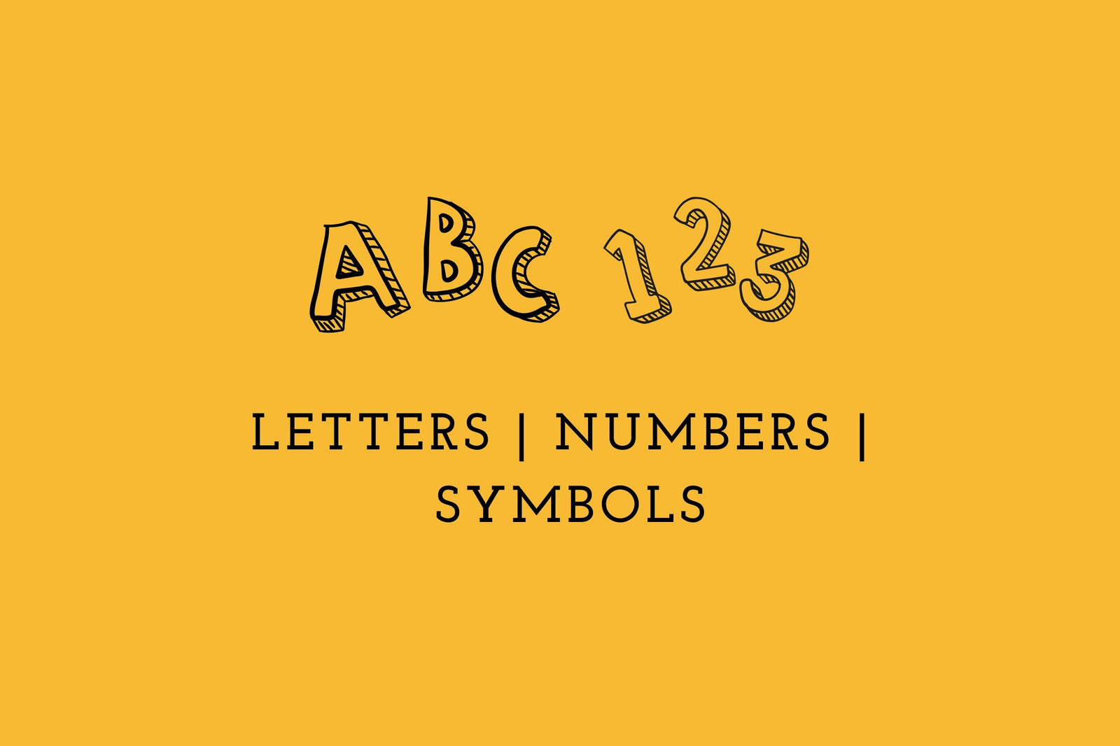 Letters | Numbers | Symbols