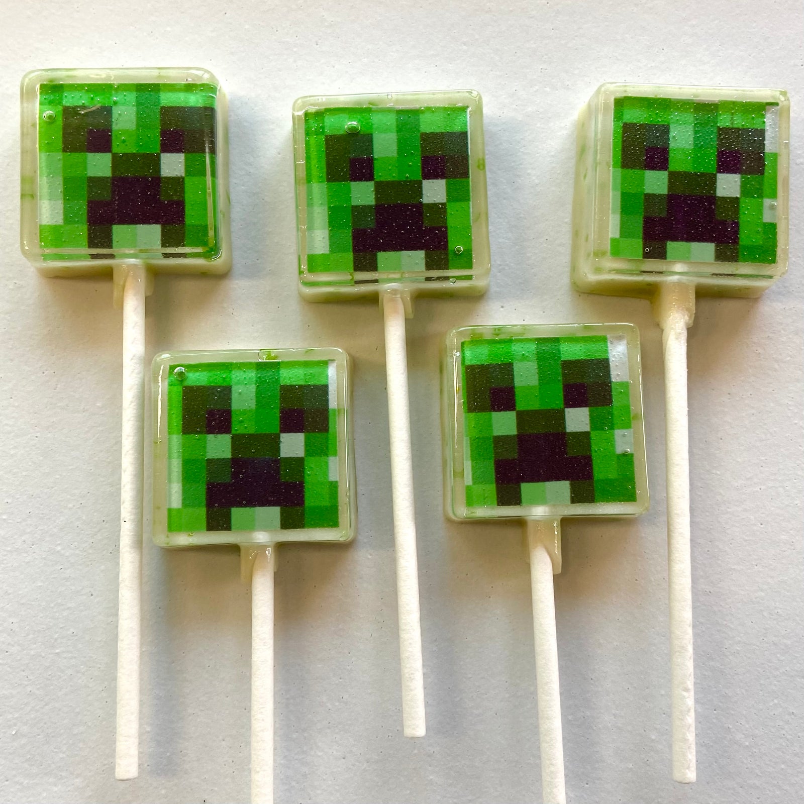 Computer Game Creeper Lollipops 5-piece set by I Want Candy!
