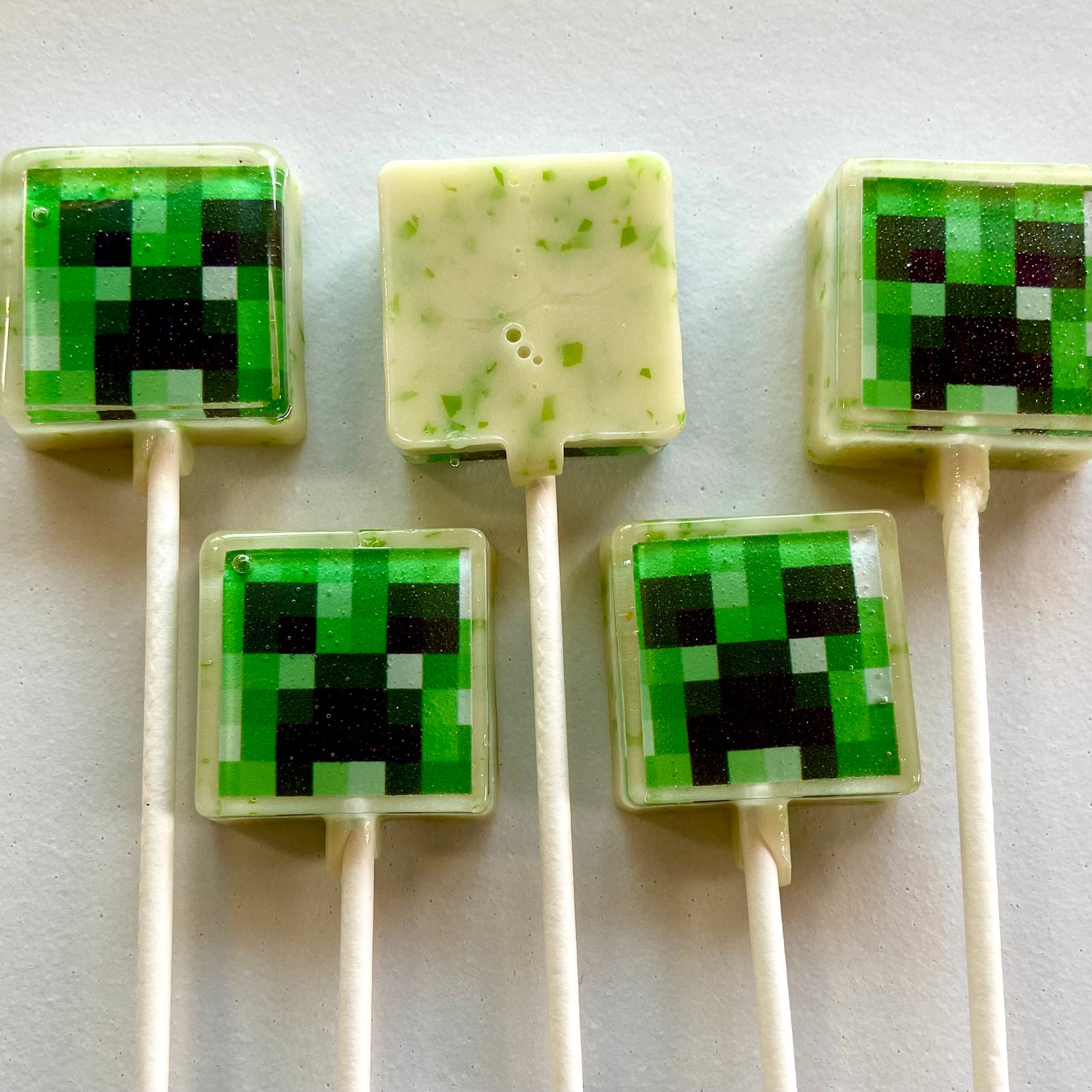 Computer Game Creeper Lollipops 5-piece set by I Want Candy!
