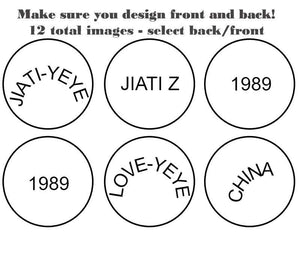 DOUBLE SIDED 2D ball style edible image lollipop