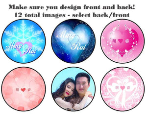 DOUBLE SIDED 2D ball style edible image lollipop