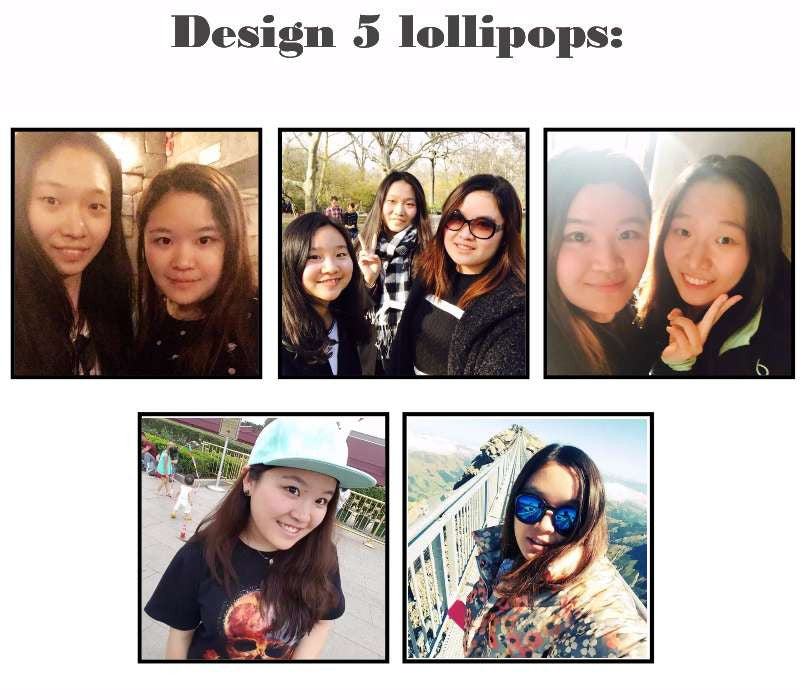 Customize your own square style edible image lollipop