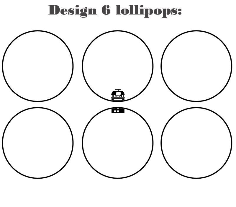 Customize your own 2D ball style edible image lollipop