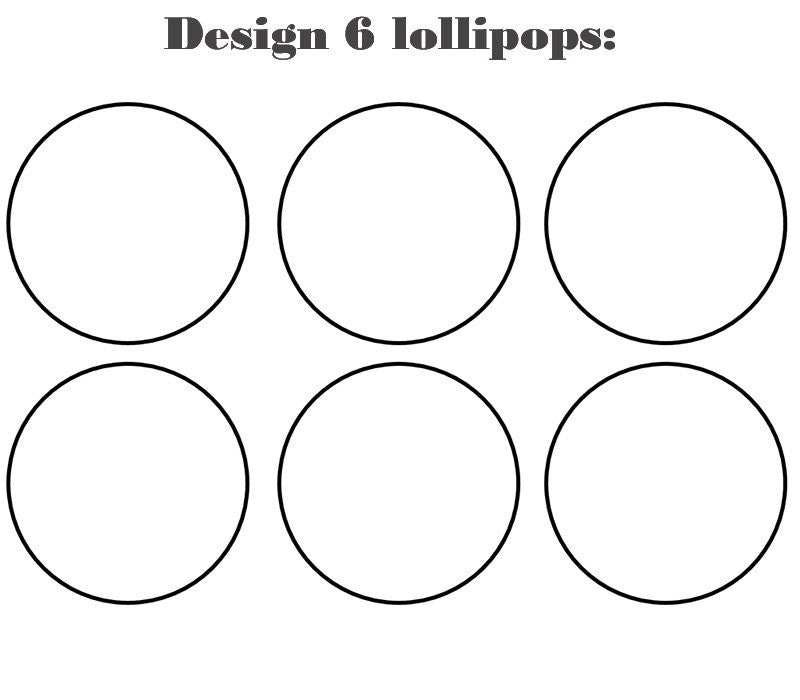 Customize your own 2D ball style edible image lollipop