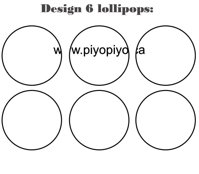 Customize your own 2D ball style edible image lollipop