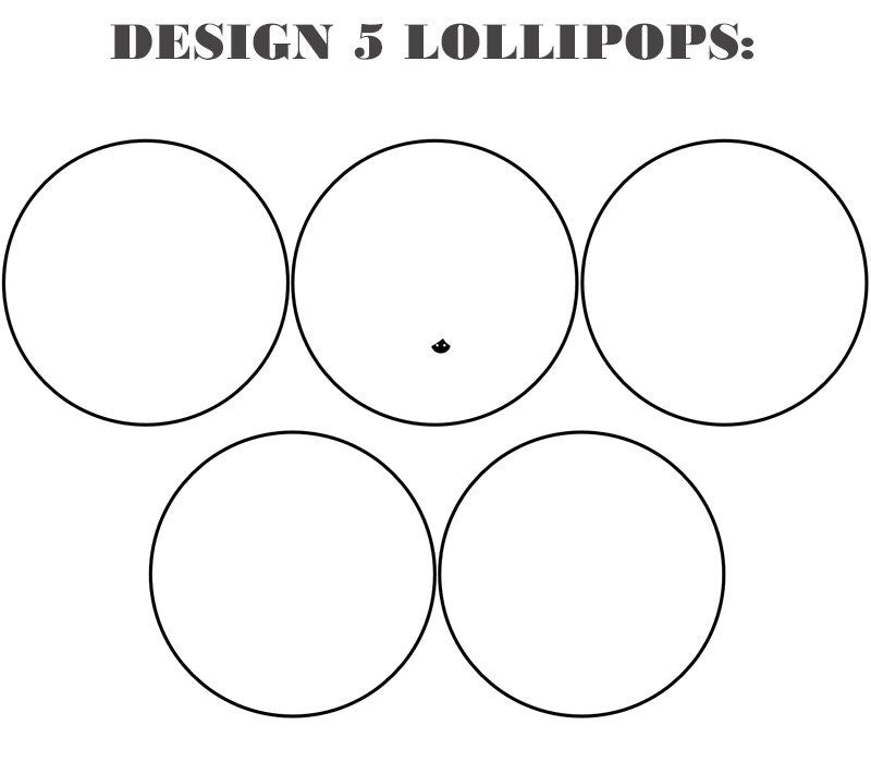 Customize your own 2" flat style edible image lollipop