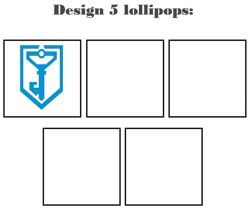 Customize your own square style edible image lollipop