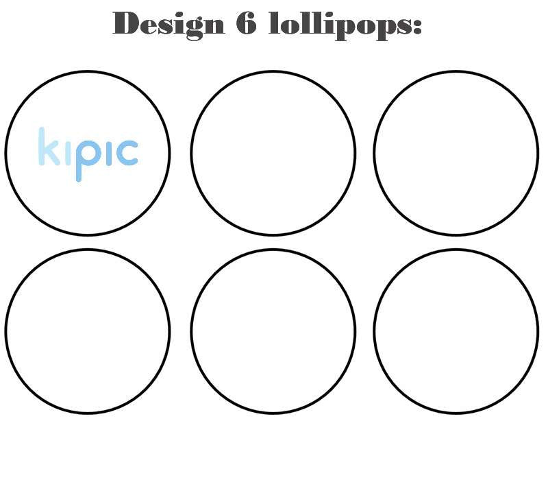 Customize your own 2D ball style edible image lollipop