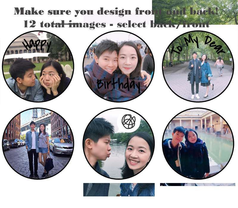 DOUBLE SIDED 2D ball style edible image lollipop