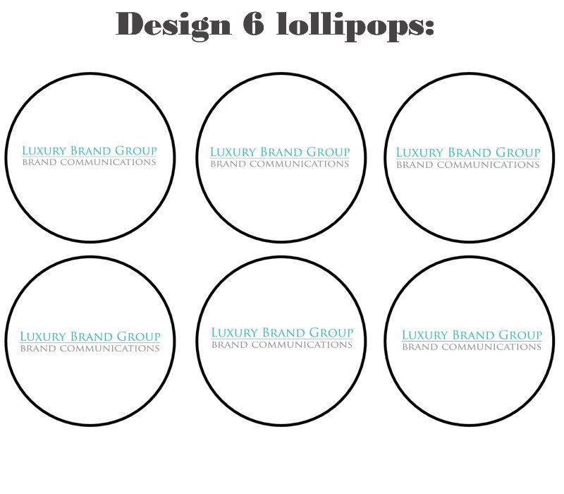 Customize your own 2D ball style edible image lollipop