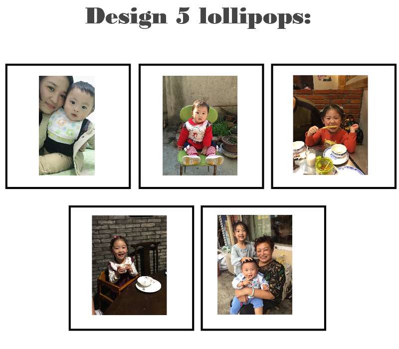 Customize your own square style edible image lollipop