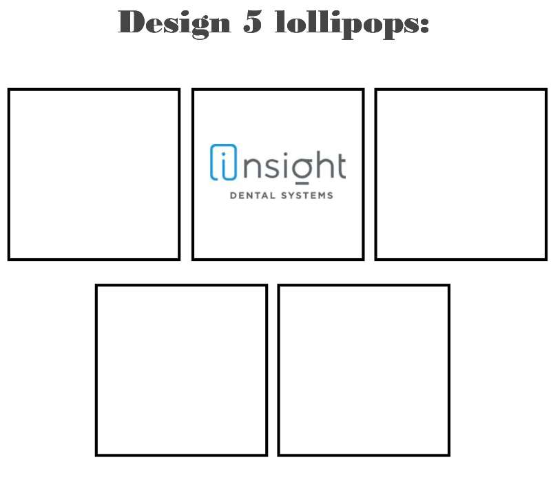 Customize your own square style edible image lollipop