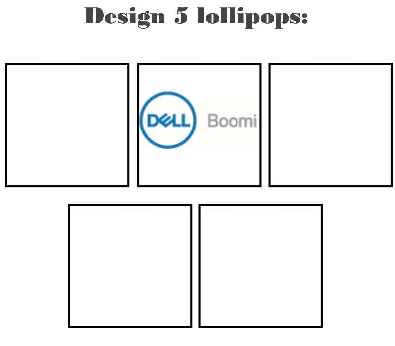 Customize your own square style edible image lollipop