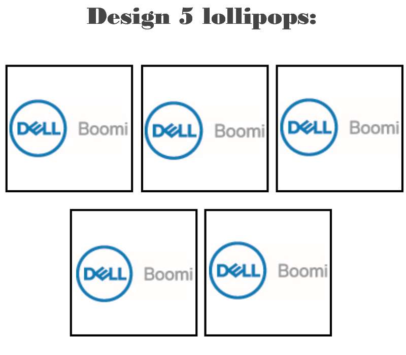 Customize your own square style edible image lollipop