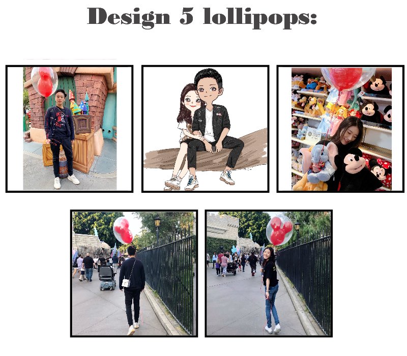 Customize your own square style edible image lollipop