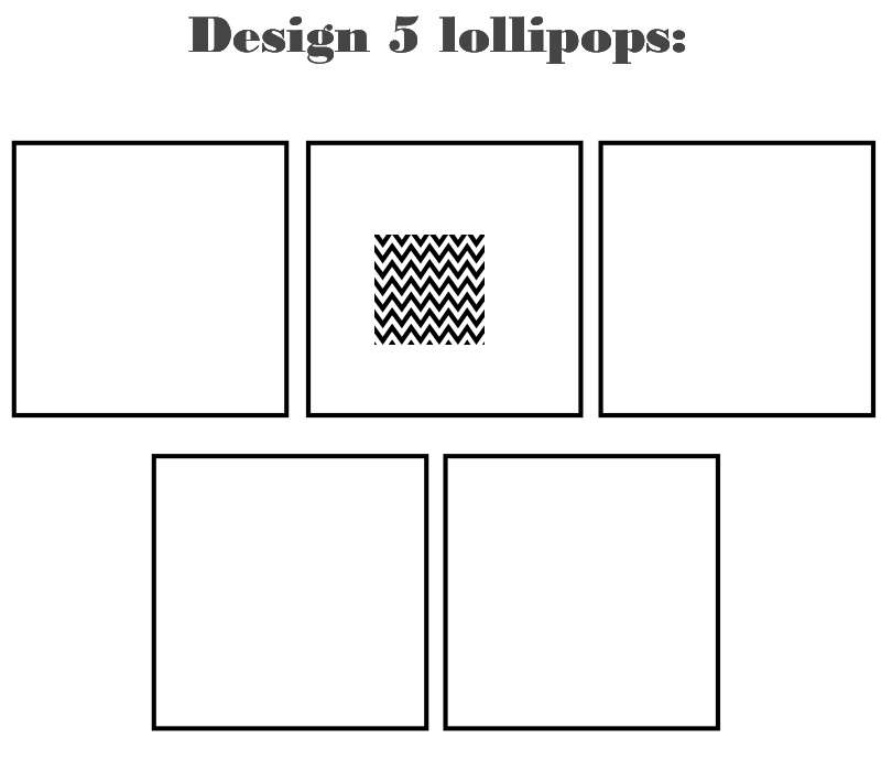 Customize your own square style edible image lollipop