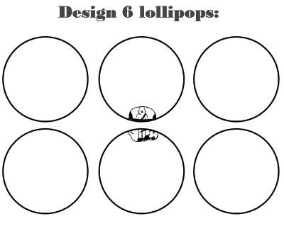 Customize your own 2D ball style edible image lollipop