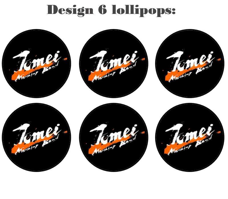 Customize your own 2D ball style edible image lollipop