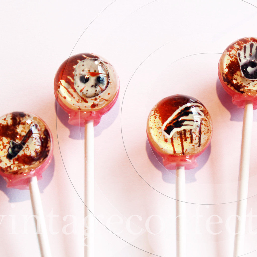 Serial Killer 3-D Halloween Lollipops 6-piece set by I Want Candy!