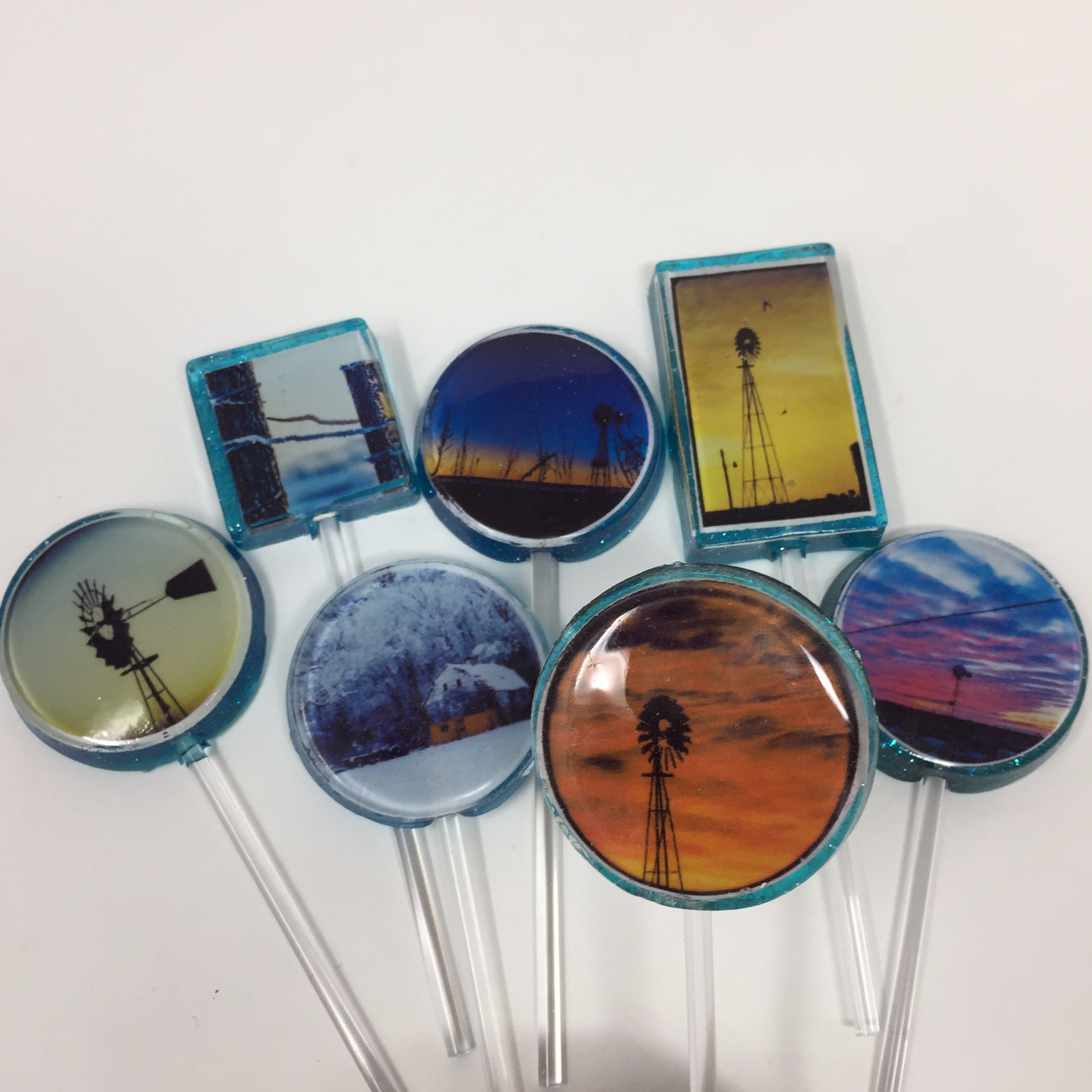 Landscapes of Iowa Lollipops 5-piece mixed set by Jackie Thomsen