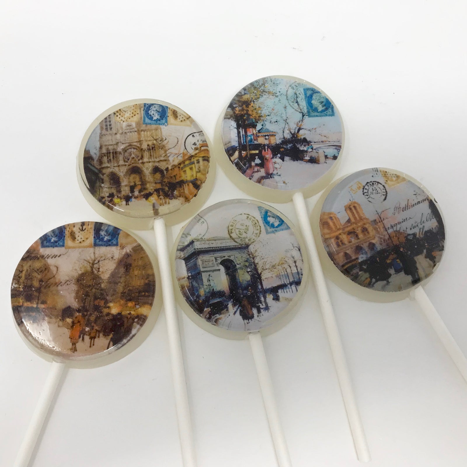 Love From Paris Lollipops 5-piece set by I Want Candy!