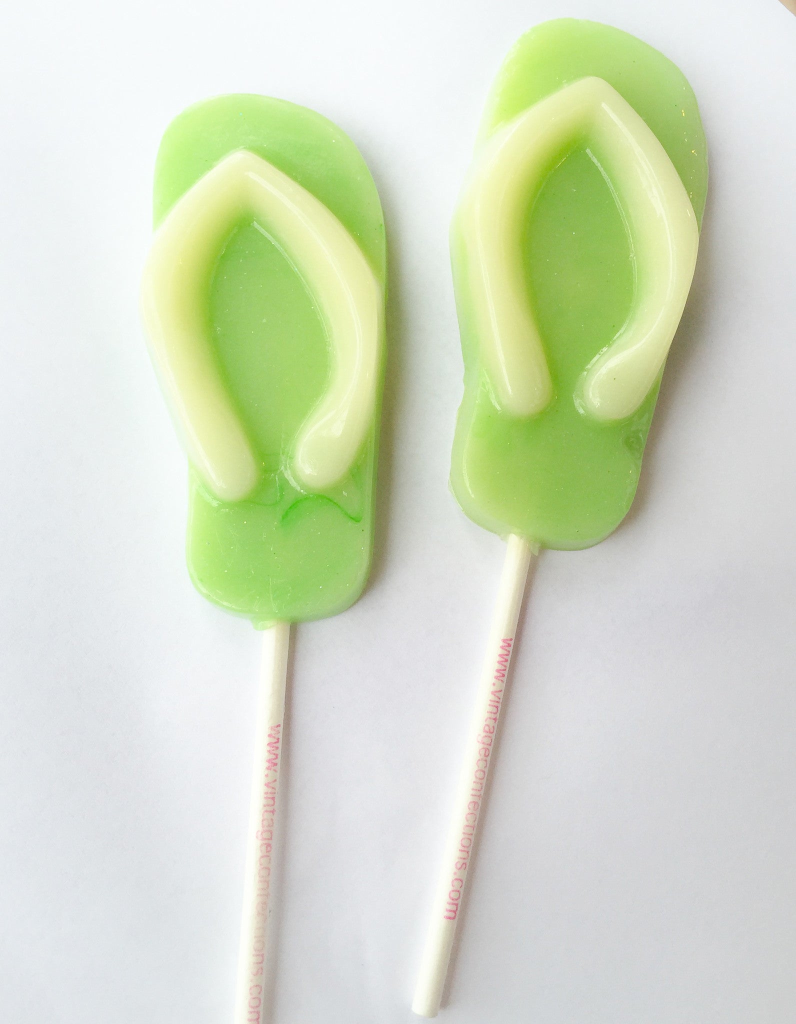 Flip Flop Shaped Lollipops 6-piece set by I Want Candy!