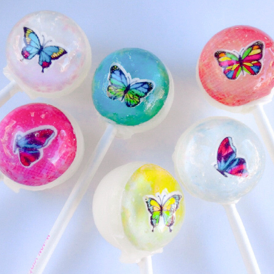 Butterfly 3-D Lollipops 6-piece set by I Want Candy!