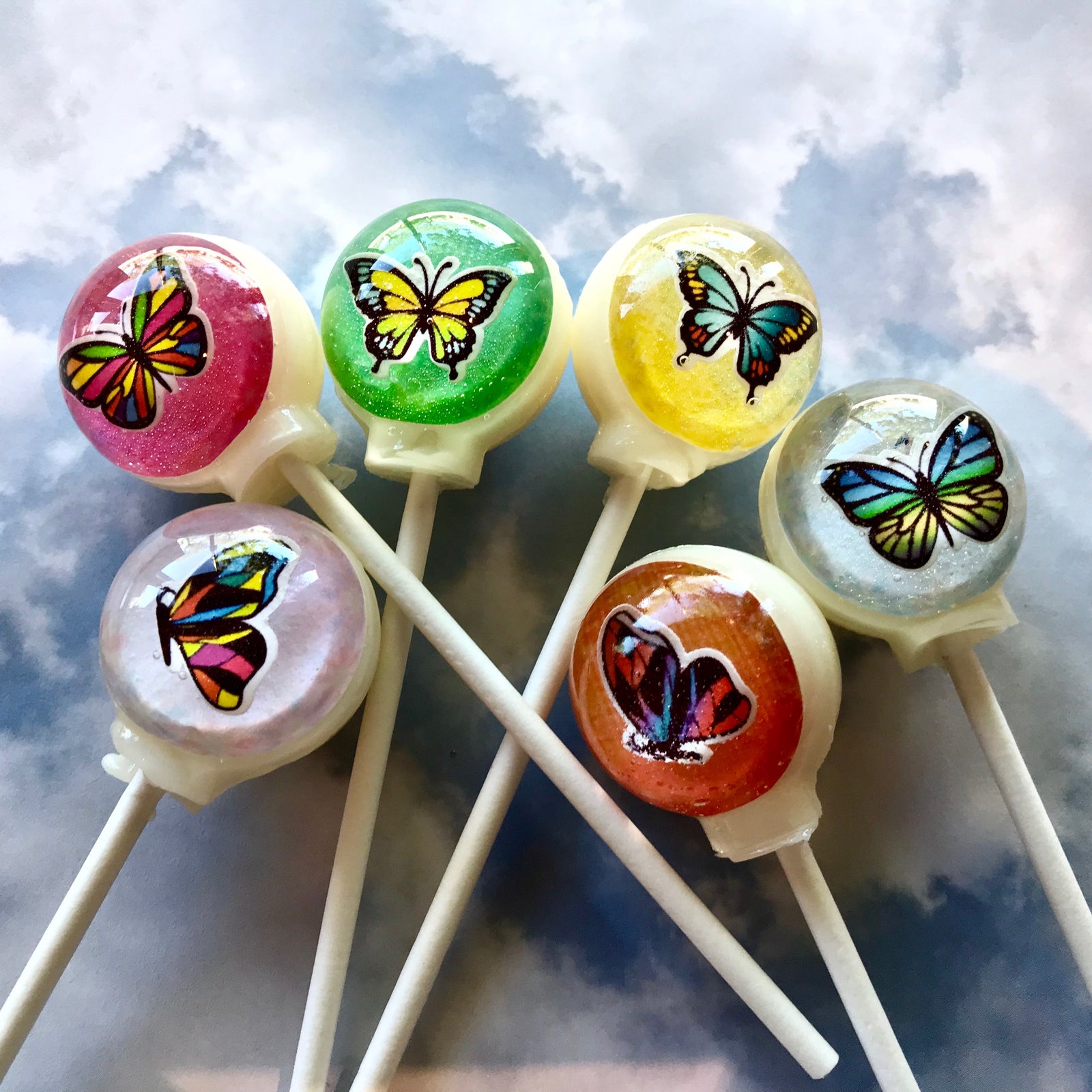 Butterfly 3-D Lollipops 6-piece set by I Want Candy!