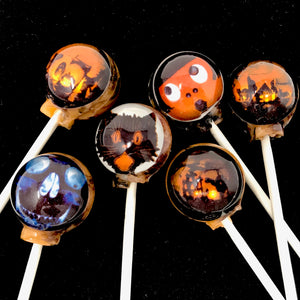 Kitschy Pumpkin Carving Lollipops 6-piece set by I Want Candy!