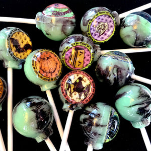 Halloween bewitched edible image lollipops by I Want Candy!