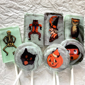 Kitschy Halloween Cutout Lollipops 5-piece set by I Want Candy!