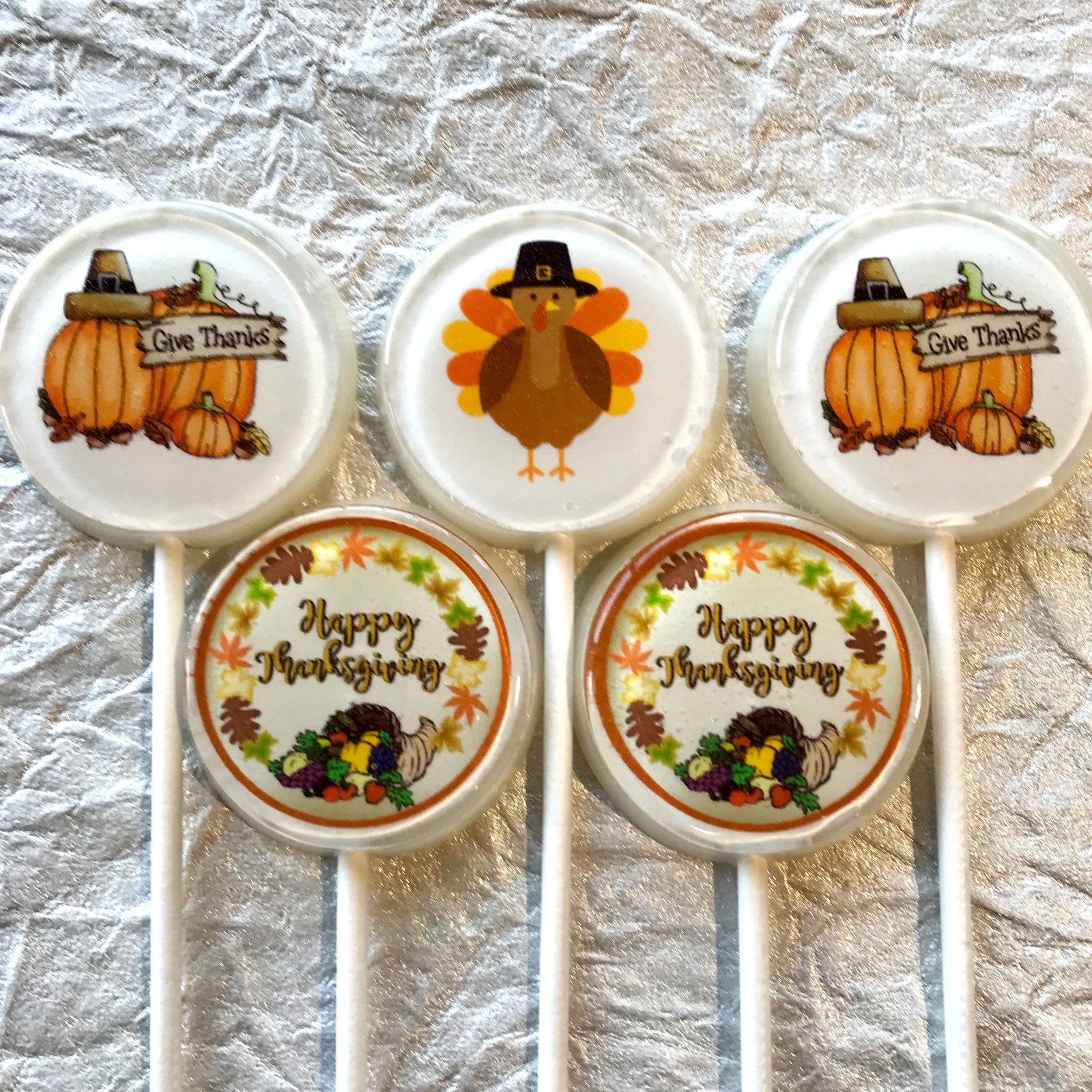 Happy Thanksgiving Lollipops 5-piece set by I Want Candy!