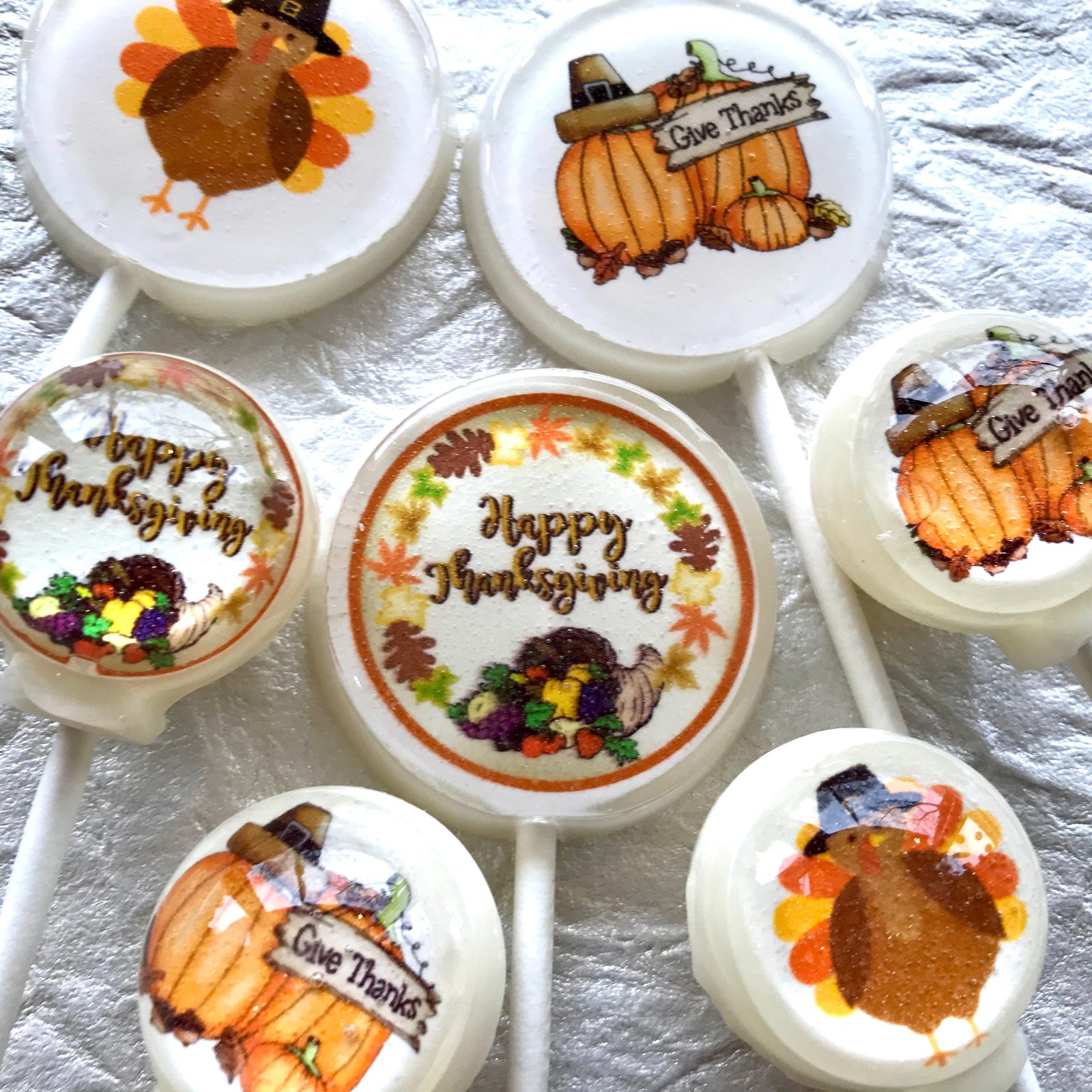 Happy Thanksgiving Lollipops 5-piece set by I Want Candy!