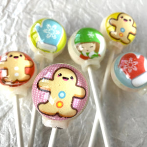 Gingerbread Cookie Lollipops 6-piece set by I Want Candy!