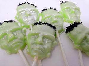 Frankenstein Shaped Lollipops 6-piece set by I Want Candy!