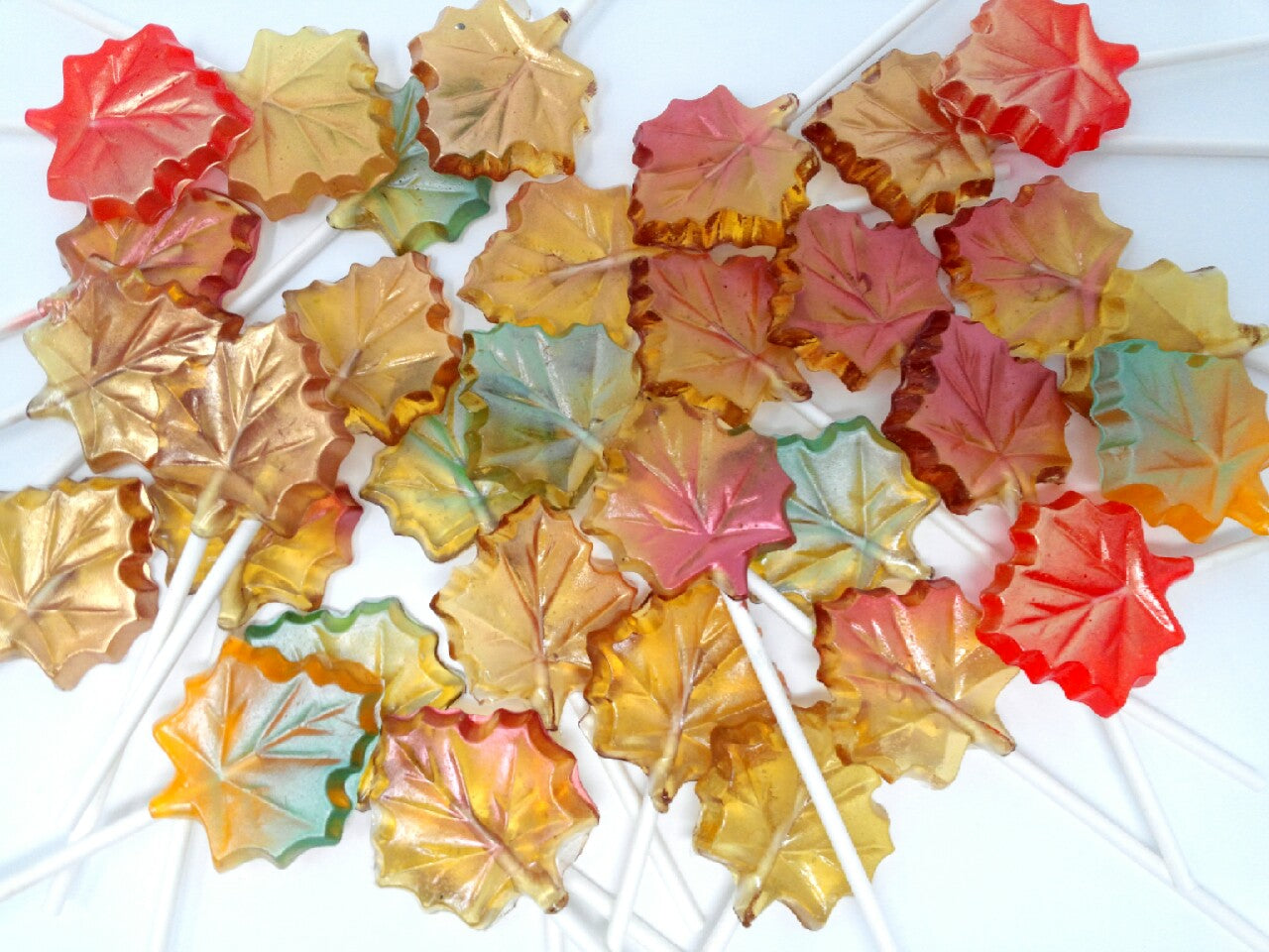 Fall Leaf Lollipops 12-piece set by I Want Candy!