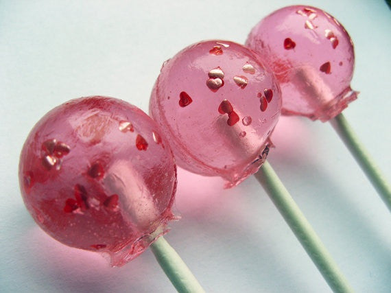 Pink Champagne Celebration Lollipops 6-piece set by I Want Candy!