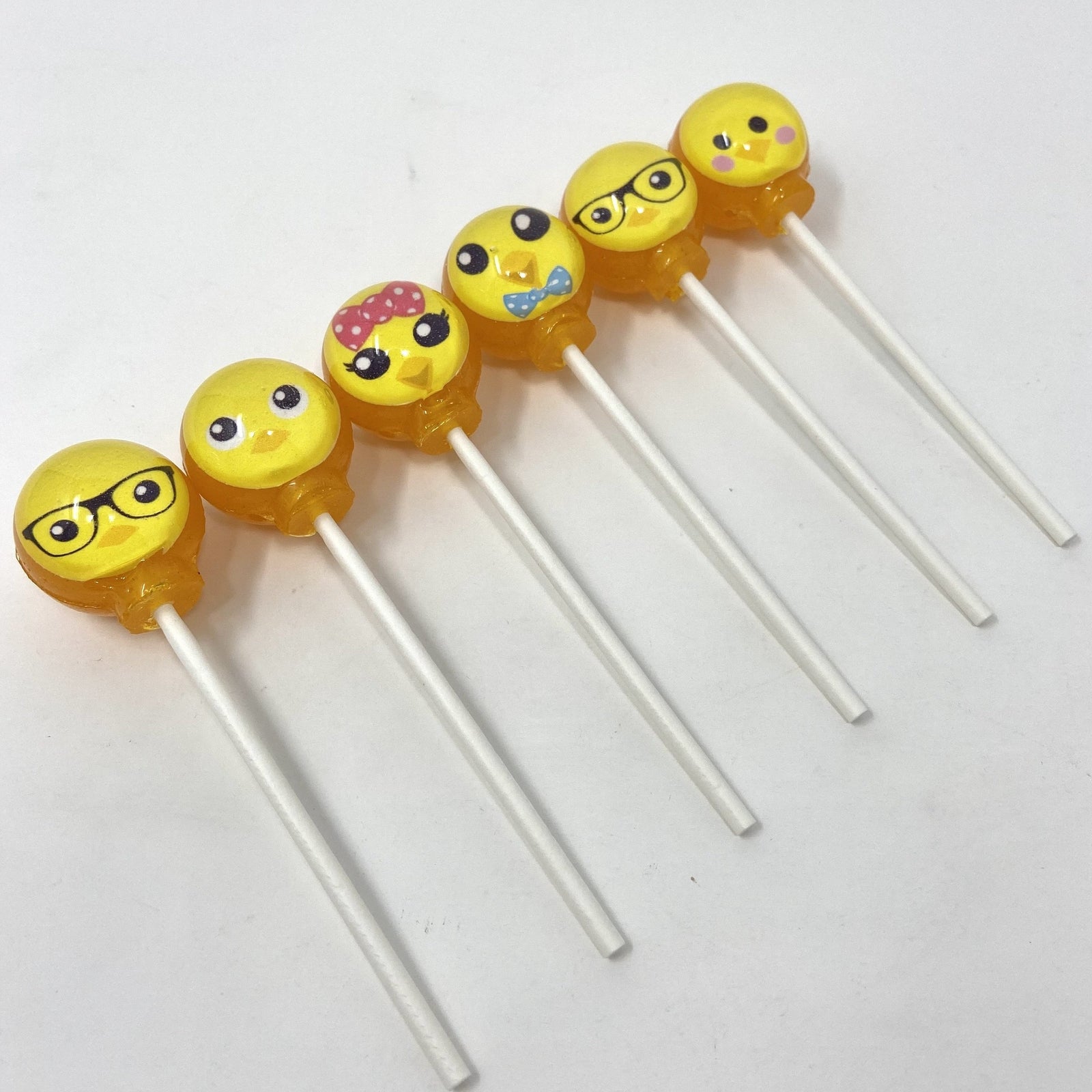 Emoji Easter Chick Lollipops 6-piece set by I Want Candy!